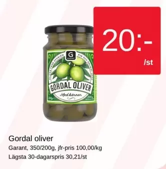 Garant - Gordal oliver
