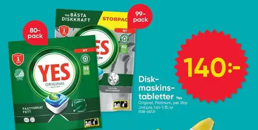 Yes - Disk-maskins-tabletter