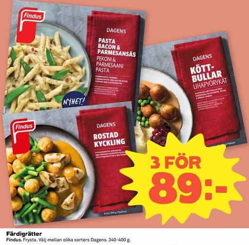 Findus - Färdigrätter