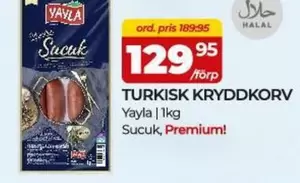 TURKISK KRYDDKORV Sucuk, Premium!