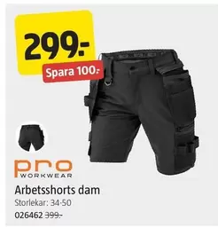Arbetsshorts dam 026462
