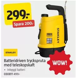 Stanley - Batteridriven tryckspruta med teleskopskaft 030811