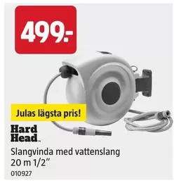 Slangvinda med vattenslang 20 m 1/2" 010927
