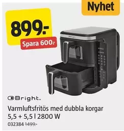 Varmluftsfritös med dubbla korgar
