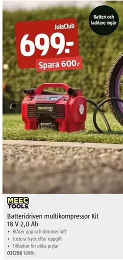 Meec Tools - Batteridriven multikompressor Kit