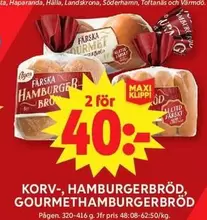 Pågen - KORV-, HAMBURGERBRÖD, GOURMETHAMBURGERBRÖD