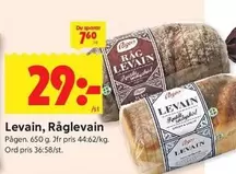 Pågen - Levain, Råglevain