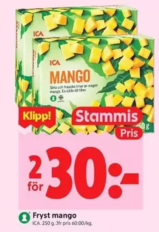 Fryst mango