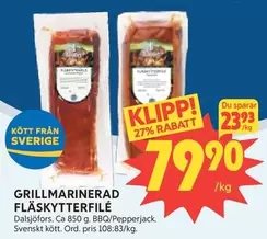 GRILLMARINERAD FLÄLSKYTTERFILÉ