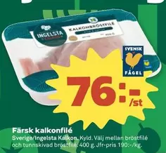 Ingelsta kalkon - Färsk kalkonfilé