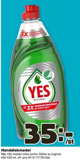 Yes - Handdiskmedel