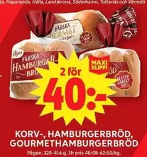 Pågen - KORV-, HAMBURGERBRÖD, GOURMETHAMBURGERBRÖD