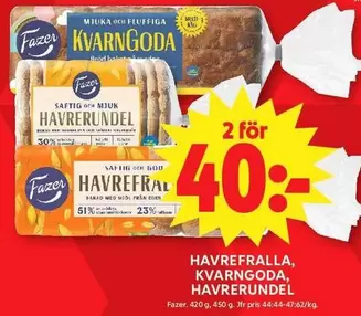 Fazer - HAVRERALLA, KVARNGODA, HAVRERUNDEL