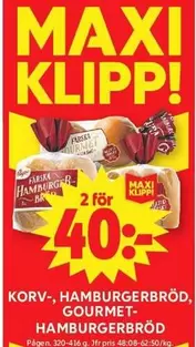 Gourmet - KORV-, HAMBURGERBRÖD, GOURMET-HAMBURGERBRÖD