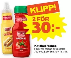 Felix - Ketchup/senap