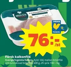 Ingelsta kalkon - Färsk kalkonfilé