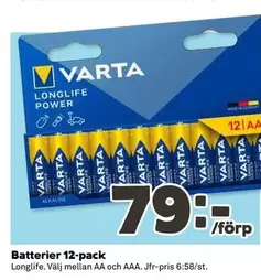 Varta - Batteries 12-pack