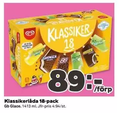 GB Glace - Klassikerlåda 18-pack