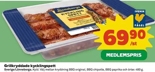 Lönneberga - Grillkryddade kycklingspett