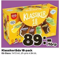 GB Glace - Klassikerlåda 18-pack