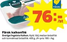 Ingelsta kalkon - Färsk kalkonfilé