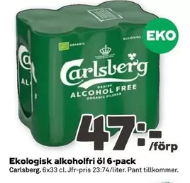 Carlsberg - Ekologisk alkoholfri öl 6-pack
