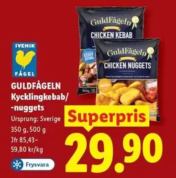 Guldfågeln - Kycklingkebab-nuggets