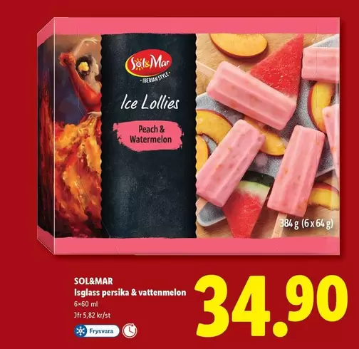 Ice Lollies Peach & Watermelon