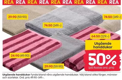 Utgående handdukar