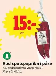 Röd spetspaprika