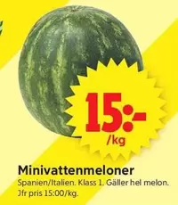 Minivattenmeloner