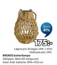 BREMSE batterilampa
