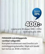 FERAGEN mörkläggande vertikal rullgardin