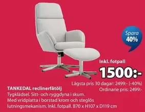 TANKEDAL Reclinerfåtölj