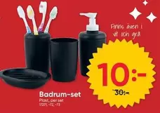 Badrum-set Plast, per set 17271, -72, -73