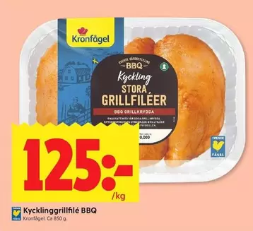 Kronfågel - Kyckling Grillfilé BBQ