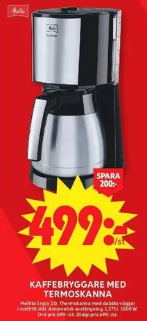 Melitta - KAFFEBryggare med termoskanNA
