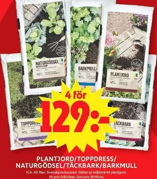 PLANTJORD/TOPPDRESS/NATURGÖDSEL/TÄCKBARK/BARKMULL