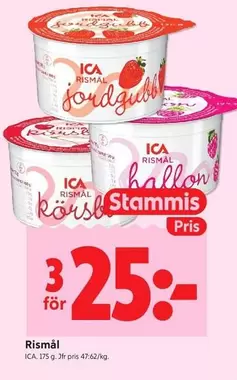 Rismål Jordgubbe, Hallon, Körsbär
