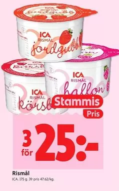 Rismål Jordgubb, Hallon, Körsbär