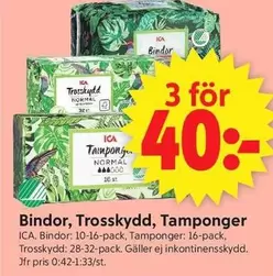 Bindor, Trosskydd, Tamponer