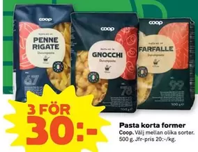 Coop - Penne Rigate, Gnocchi, Farfalle