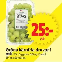 Gröna kärnfria druvor