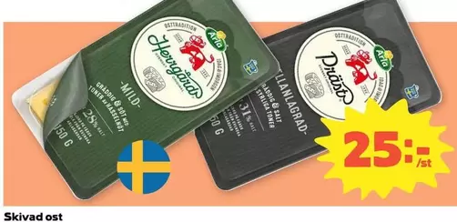 Arla - Herrgård Skivad ost, Präst Skivad ost