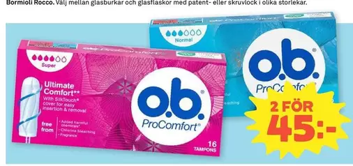 Comfort - ob Pro Tampons