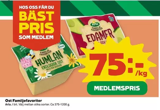 Arla - Ost Familjefavoriter