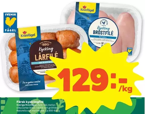 Kronfågel - Kyckling Lårfilé