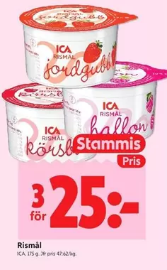 Rismal Jordgubb, Hallon, Körsbär