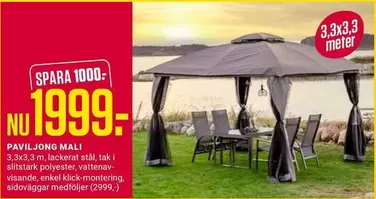 PAVILJONG MALI 3,3x3,3 m