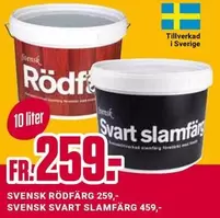 SVENSK RÖDFÄRG, SVENSK SVART SLAMFÄRG